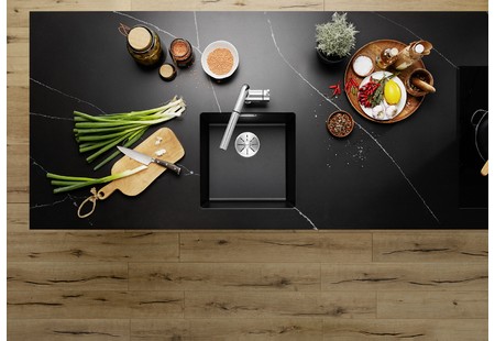 Мойка Blanco SUBLINE 400-U SILGRANIT алюметаллик клапан-автомат InFino 523424 фото 12