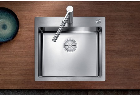 Мойка Blanco Claron 500-IF/A Durinox® отводная арматура InFino® нержавеющая сталь полированная клапан-автомат InFino 523393 фото 3