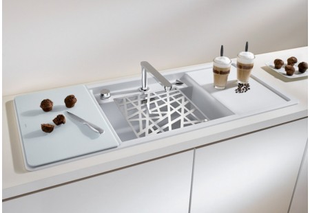 Мойка Blanco ALAROS 6S жемчужный клапан-автомат InFino 523627 фото 2