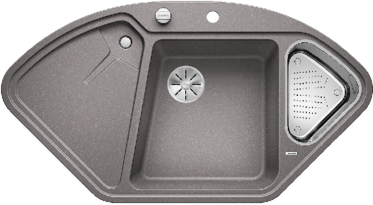 Мойка Blanco DELTA II-F алюметаллик чаша справа клапан-автомат InFino 523672 фото 1