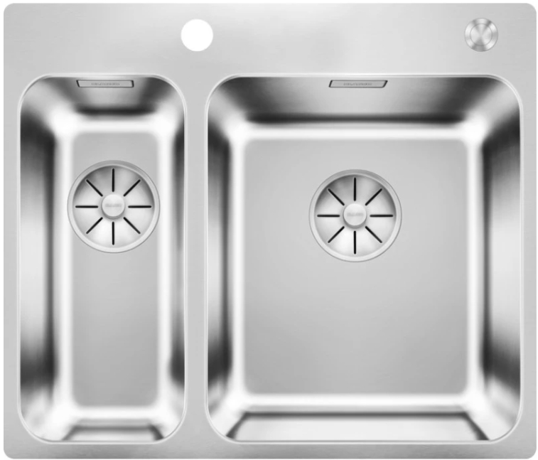 Мойка Бланко Solis 340/180-IF/A нержавеющая сталь полированная клапан-автомат InFino 526132 фото 1 Мойка Blanco Solis 340/180-IF/A нержавеющая сталь полированная клапан-автомат InFino 526132 фото 1