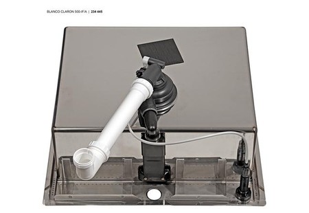 Мойка Blanco Claron 500-IF/A Durinox® отводная арматура InFino® нержавеющая сталь полированная клапан-автомат InFino 523393 фото 5