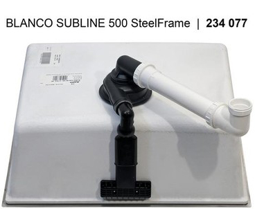 Мойка Blanco SUBLINE 500-IF черный клапан-автомат InFino 525997 фото 1