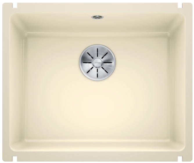 Мойка Blanco SUBLINE 500-U керамика отводная арматура InFino® глянцевая магнолия клапан-автомат InFino 523734 фото 1
