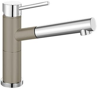 Смеситель Blanco Alta-S compact chrome/Silgranit серый бежевый 517634 фото 1