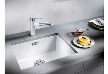 Мойка Blanco SUBLINE 500-U SILGRANIT темная скала клапан-автомат InFino 523433 фото 7