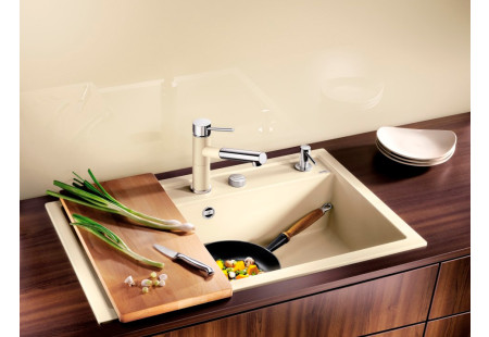 Смеситель Blanco Alta-S compact chrome/Silgranit серый бежевый 517634 фото 8