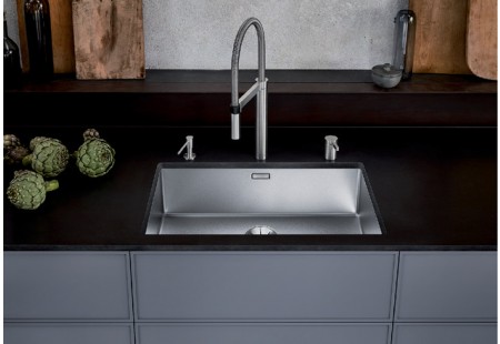 Мойка Blanco Claron 700-U Durinox нержавеющая сталь полированная клапан-автомат InFino 523387 фото 2