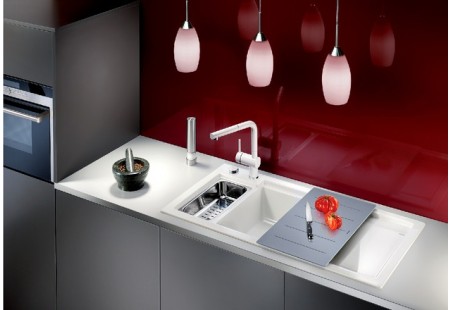 Мойка Blanco Axon II 6 S черный чаша слева клапан-автомат InFino 524150 фото 2