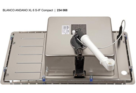 Мойка Blanco Andano XL 6S-IF Compact нержавеющая сталь полированная клапан-автомат InFino 523001 фото 3