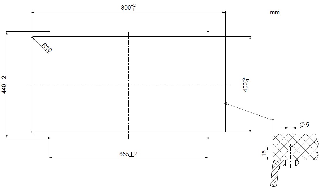 Схема встраивания 1 для мойки Blanco SUBLINE 800-U антрацит клапан-автомат InFino 523141