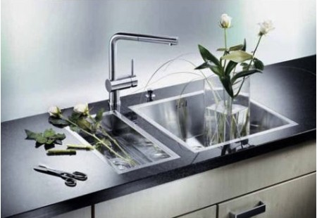 Мойка Blanco Zerox 450-IF/N нержавеющая сталь полированная клапан-автомат InFino 521586 фото 2