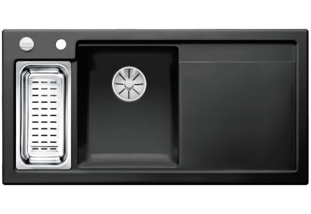 Мойка Blanco Axon II 6 S черный чаша слева клапан-автомат InFino 524150 фото 1