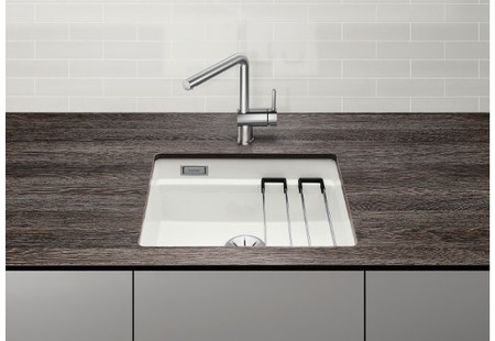 Мойка Blanco Etagon 500-U PuraPlus белый глянцевый клапан-автомат InFino 525149 фото 6