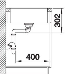 Схема встраивания 2 для мойки Blanco AXIA III XL 6 S кофе клапан-автомат InFino 523519