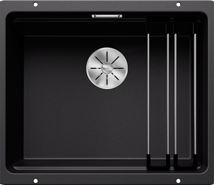 Мойка Blanco Etagon 500-U SILGRANIT PuraDur черный клапан-автомат InFino 525887 фото 1