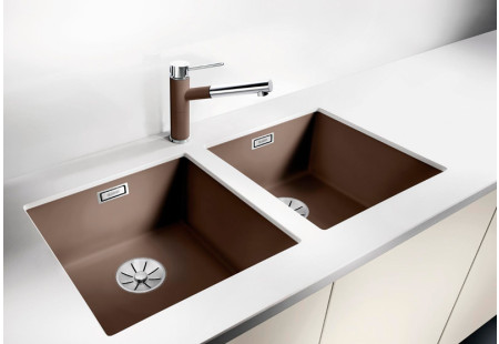 Смеситель Blanco Alta-S compact chrome/Silgranit серый бежевый 517634 фото 10