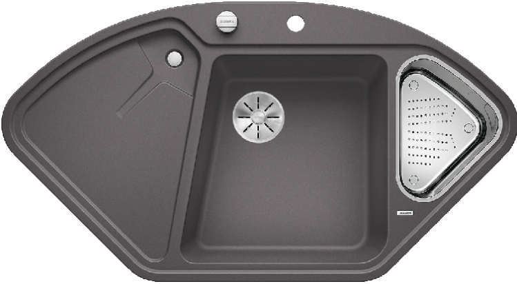Мойка Blanco DELTA II-F темная скала чаша справа клапан-автомат InFino 523671 фото 1