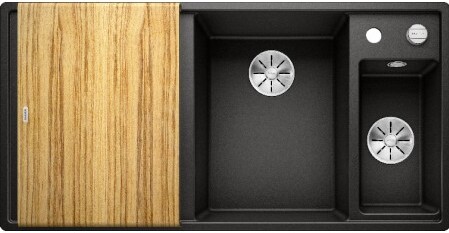 Мойка Blanco AXIA III 6 S-F антрацит чаша справа клапан-автомат InFino 523483 фото 3