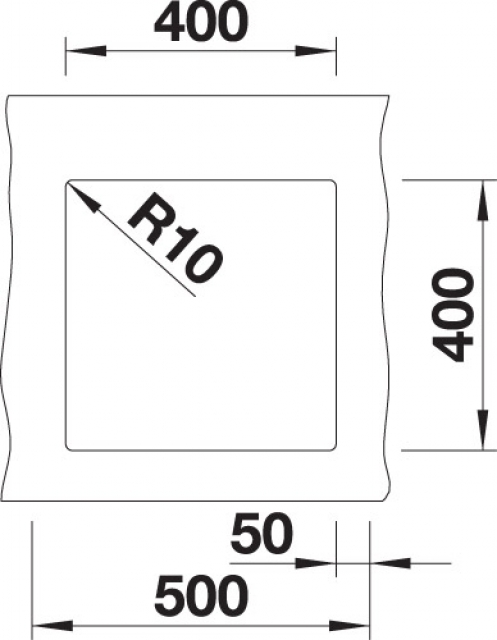 Схема встраивания 2 для мойки Blanco SUBLINE 400-U SILGRANIT жасмин клапан-автомат InFino 523427