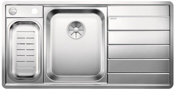Мойка Blanco Axis III 6 S-IF нержавеющая сталь полированная чаша справа клапан-автомат InFino 522105 фото 1