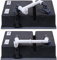 Мойка Blanco SUBLINE 430/270-U жемчужный клапан-автомат InFino 523154