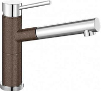 Смеситель Blanco Alta-S compact chrome/Silgranit кофе 515334