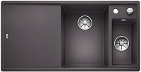Мойка Blanco AXIA III 6 S темная скала чаша справа клапан-автомат InFino 523463