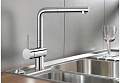Смеситель Blanco Linus-S рычаг слева нержавеющая сталь 514016 фото 2
