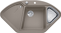 Мойка Blanco DELTA II серый бежевый чаша справа клапан-автомат InFino 523666
