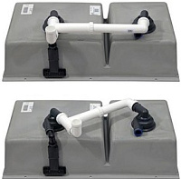 Мойка Blanco SUBLINE 480/320-U жемчужный клапан-автомат InFino 523587