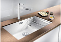 Мойка Blanco SUBLINE 700-U Level SILGRANIT темная скала чаша слева клапан-автомат InFino 523539 фото 12