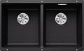 Мойка Blanco SUBLINE 350/350-U Silgranit черный клапан-автомат InFino 525987 фото 1