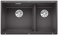 Мойка Blanco SUBLINE 430/270-U темная скала клапан-автомат InFino 523152