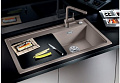 Мойка Blanco ZENAR XL 6 темная скала чаша справа клапан-автомат InFino 523945 фото 2