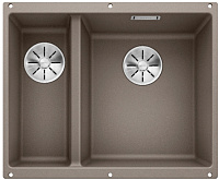 Мойка Blanco SUBLINE 340/160-U SILGRANIT серый бежевый клапан-автомат InFino 523565