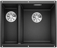 Мойка Blanco SUBLINE 340/160-U SILGRANIT антрацит клапан-автомат InFino 523558