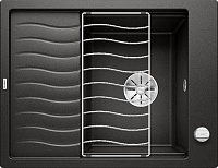 Мойка Blanco Elon 45 S черный чаша справа клапан-автомат InFino 525879