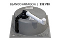 Мойка Blanco ARTAGO 6 жемчужный клапан-автомат InFino 521760 фото 3