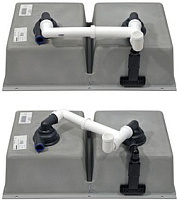 Мойка Blanco SUBLINE 350/350-U SILGRANIT жемчужный клапан-автомат InFino 523577