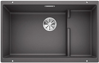 Мойка Blanco SUBLINE 700-U Level SILGRANIT темная скала чаша слева клапан-автомат InFino 523539