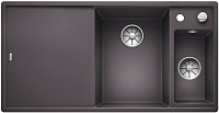 Мойка Blanco AXIA III 6 S-F темная скала чаша справа клапан-автомат InFino 523490