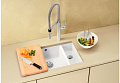 Мойка Blanco SUBLINE 350/150-U керамика отводная арматура InFino® глянцевая магнолия клапан-автомат InFino 523742 фото 2