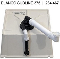 Мойка Blanco SUBLINE 375-U черный клапан-автомат InFino 523732