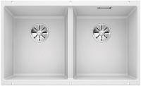 Мойка Blanco SUBLINE 350/350-U SILGRANIT белый клапан-автомат InFino 523578
