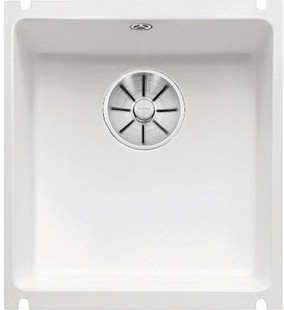 Мойка Blanco SUBLINE 375-U белый глянцевый клапан-автомат InFino 523726