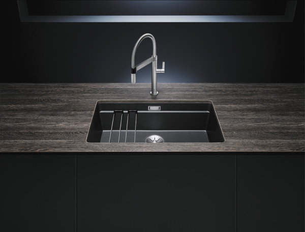 Мойка Blanco Etagon 700-U Silgranit черный клапан-автомат InFino 525891