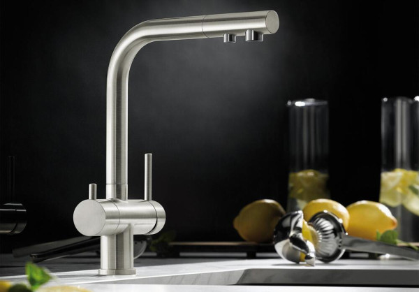 Смеситель Бланко Fontas II сатин темная сталь 527736 Смеситель Blanco Fontas II сатин темная сталь 527736