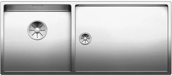 Мойка Blanco Claron 400/550-T-IF/N чаша слева нержавеющая сталь полированная клапан-автомат InFino 521599