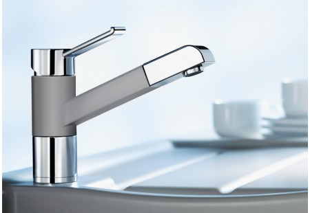 Смеситель Blanco Zenos-S chrome/Silgranit антрацит 517819